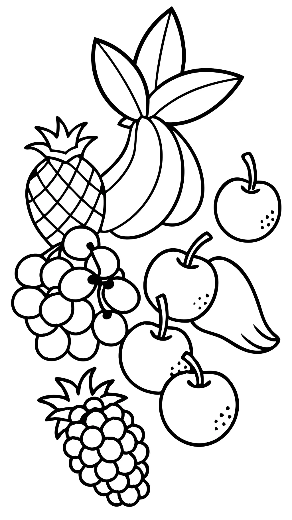 coloriages de fruits imprimables